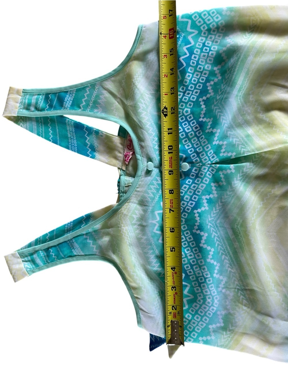Candie’s Blue Aqua Tie Back Tank Top - Picture 8 of 8